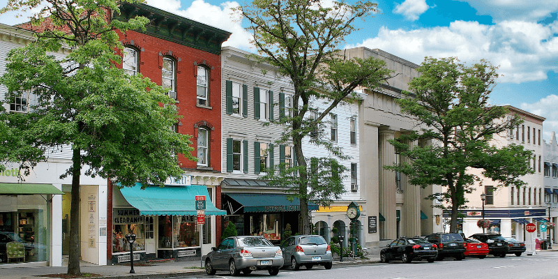 Businesses located in a local neighborhood
